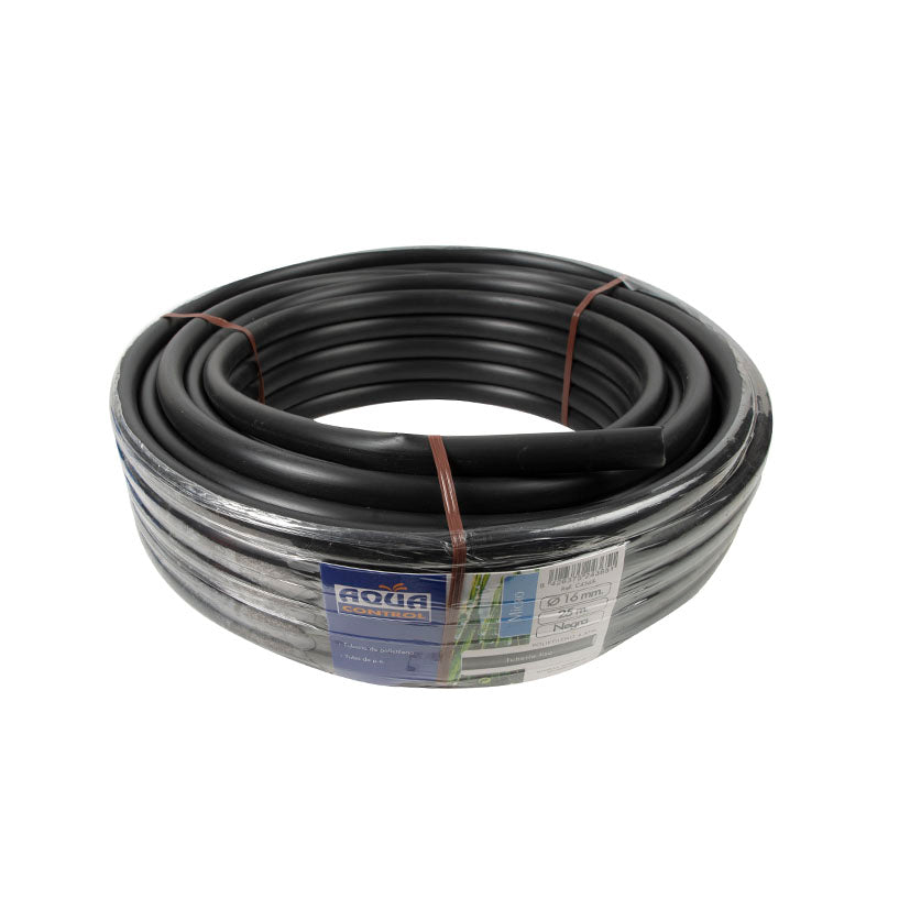 RIEGO GOTEO. TUBERÍA 16MMX25M. NEGRO