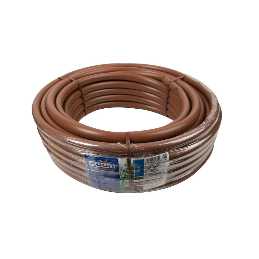 RIEGO GOTEO. TUBERÍA 16MMX25M. MARRÓN