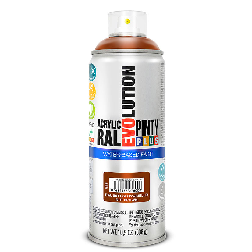 PINTURA SPRAY BASE AGUA MARRON 400ML