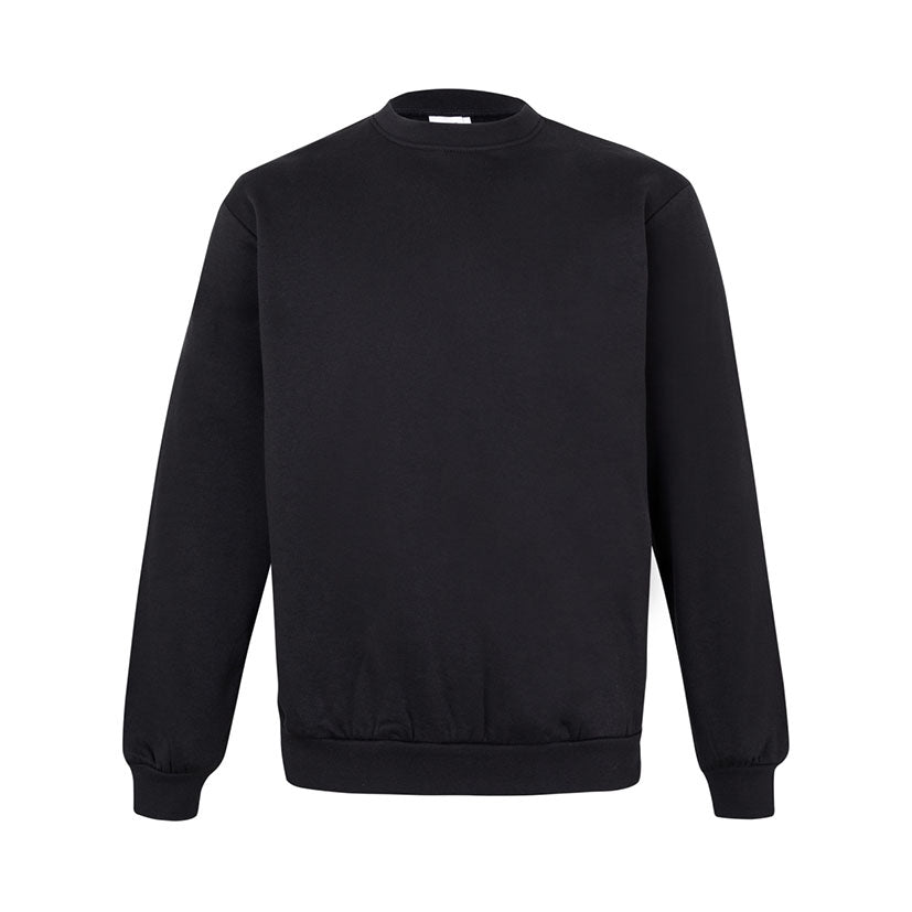 SUDADERA UNISEX CUELLO REDON. NEGRA T/XL