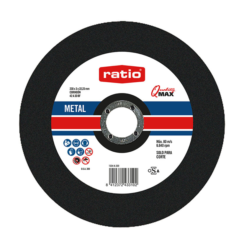 DISCO CORTE METAL 230X3X22 RATIO