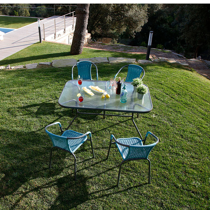 MESA ACERO BASIC 142X90 CM