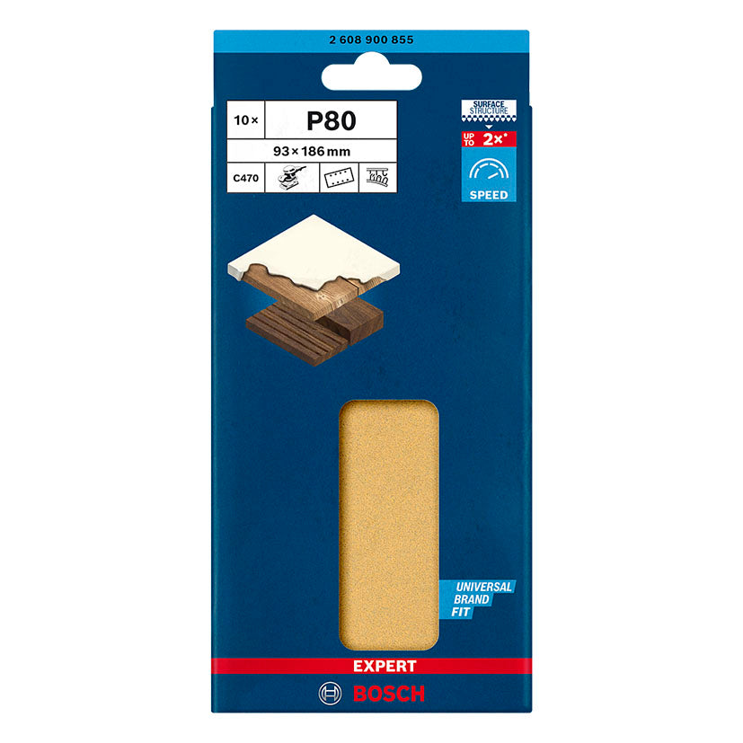 PAPEL LIJA ORBIT.C470 93X186MM 8P G80X10