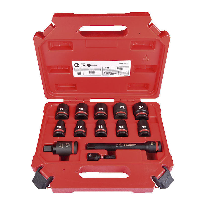 ESTUCH.13 VASOS CORTOS SHOCKWAVE 1/2"