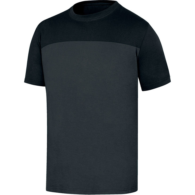 CAMISETA CUELLO REDONDO GRIS/NEGRO T/M