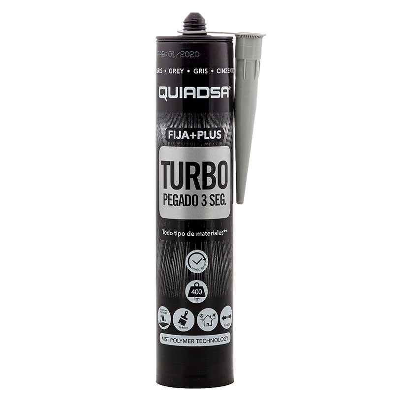 ADHESIVO FIJA PLUS TURBO 290 ML. GRIS