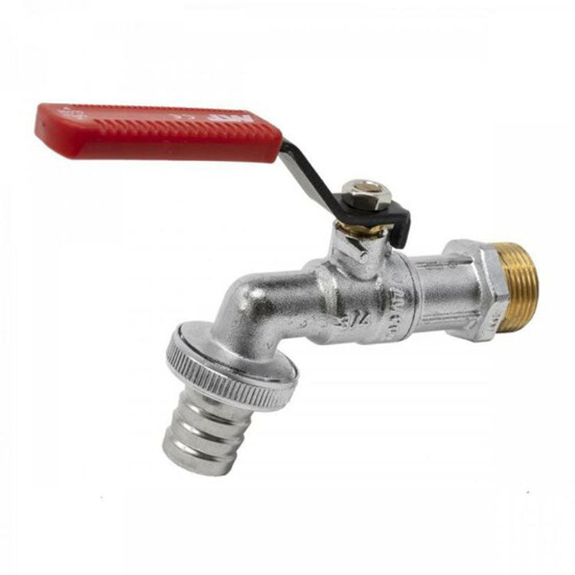 GRIFO CURVO RACOR MANGUERA 3/4-1"