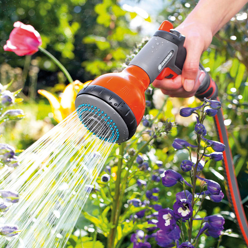 Pistola multichorro Gardena Classic, 3 tipos de chorro