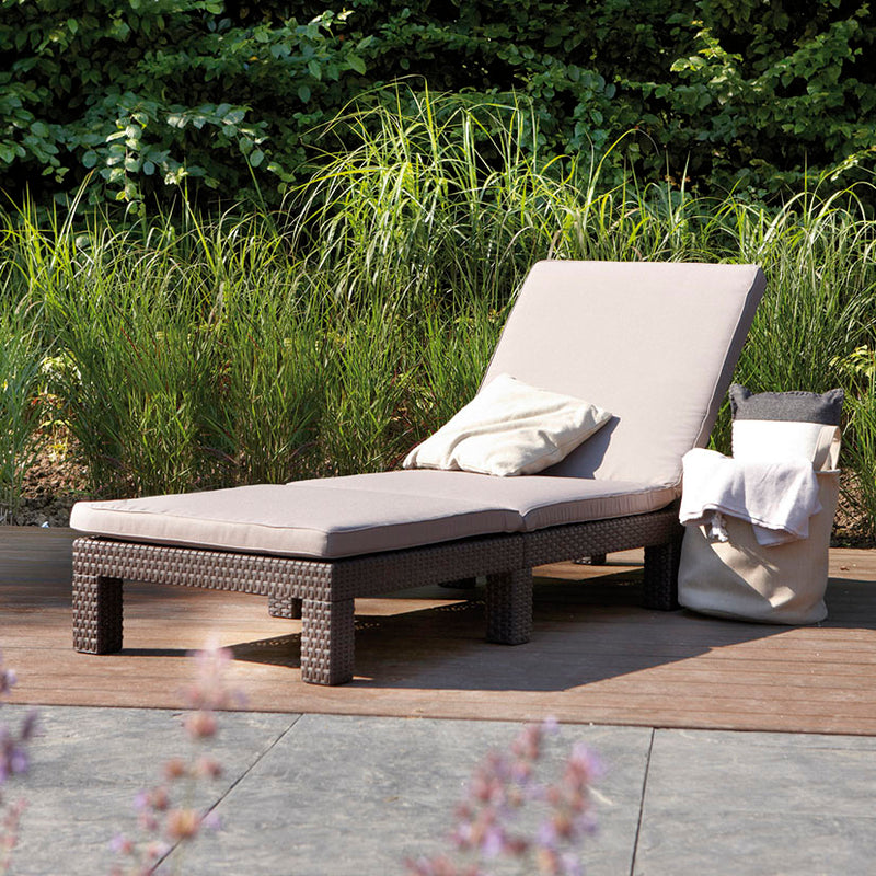 Tumbona Daytona Keter Marrón Rattan Para Exterior Relajo