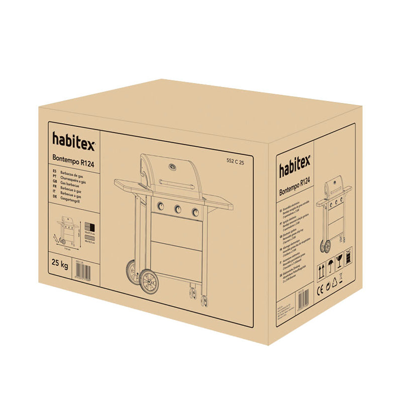 Barbacoa de gas Habitex Bontempo R124 3 quemadores
