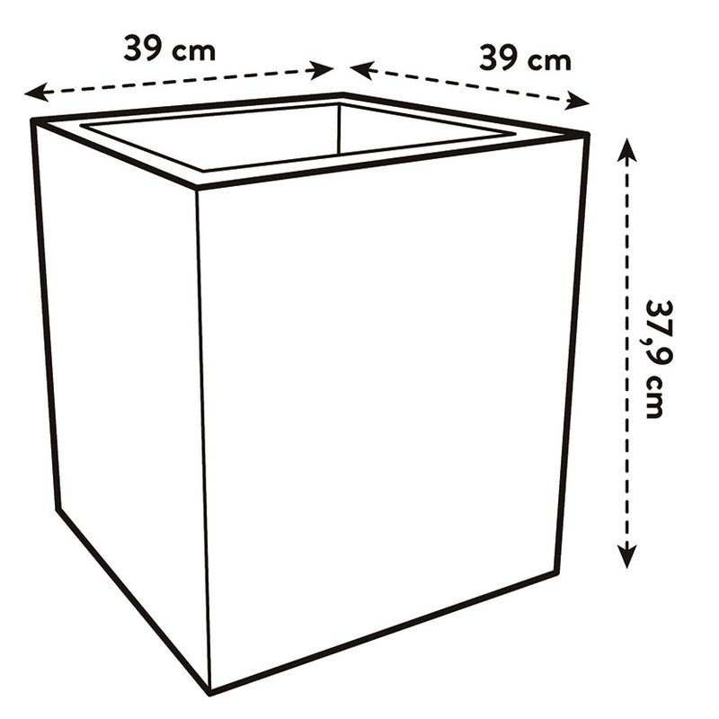 Jardinera decorativa ELHO Cubo 40x39 cm Negro