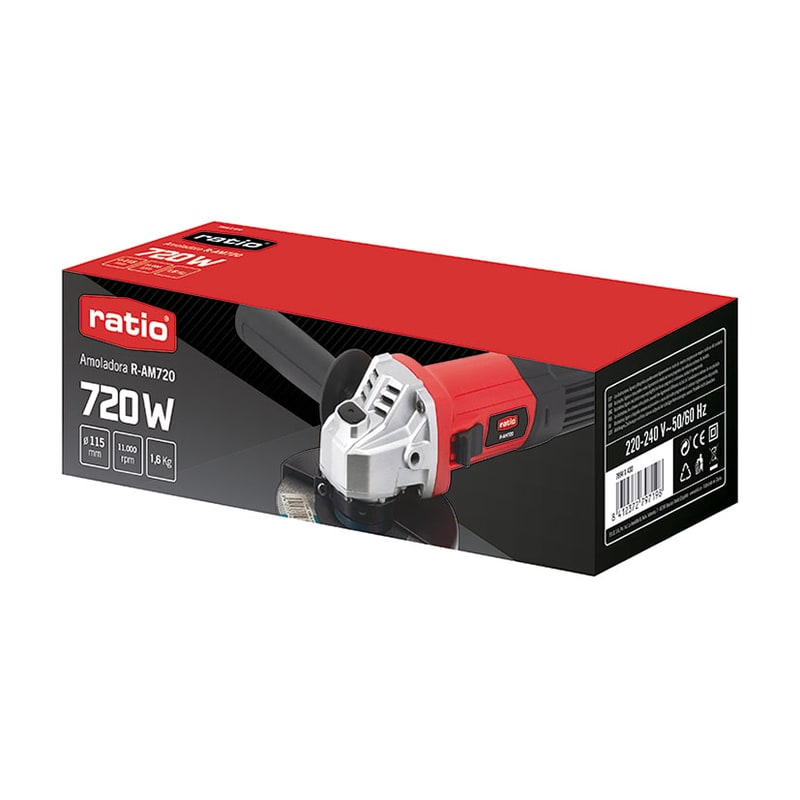 Amoladora eléctrica RATIO R-AM720 115 mm