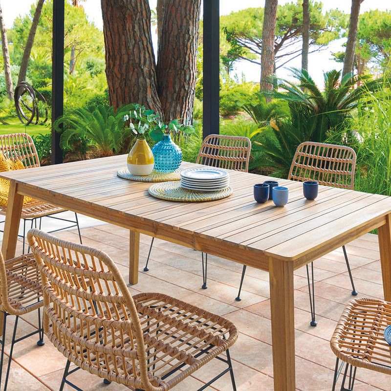 Mesa jardín madera TIWI 6p
