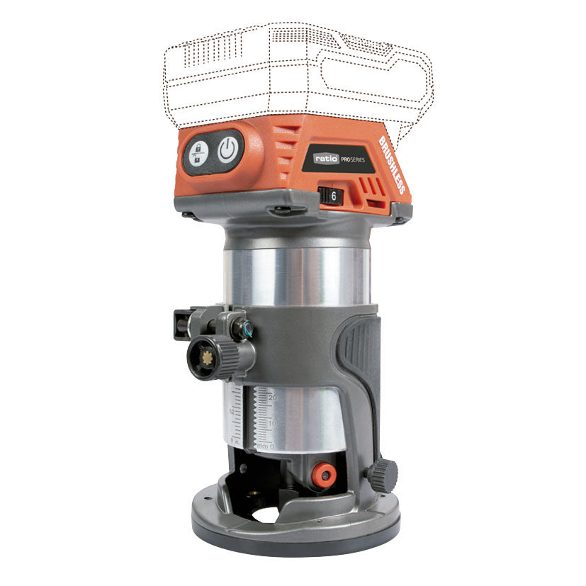 Fresadora antideslizante batería RATIO ProSeries R-F20-B