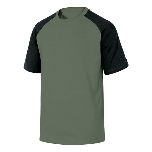 CAMISETA ALGODON VERDE/NEGRO T/M