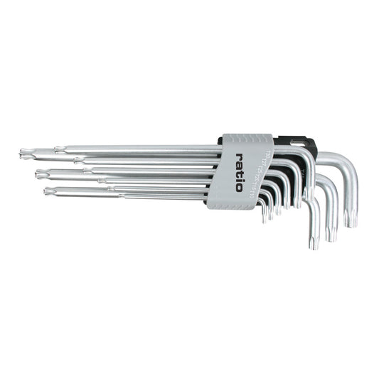 LLAVES TORX SEG+PUNTA-BOLA JGO.9 RATIO
