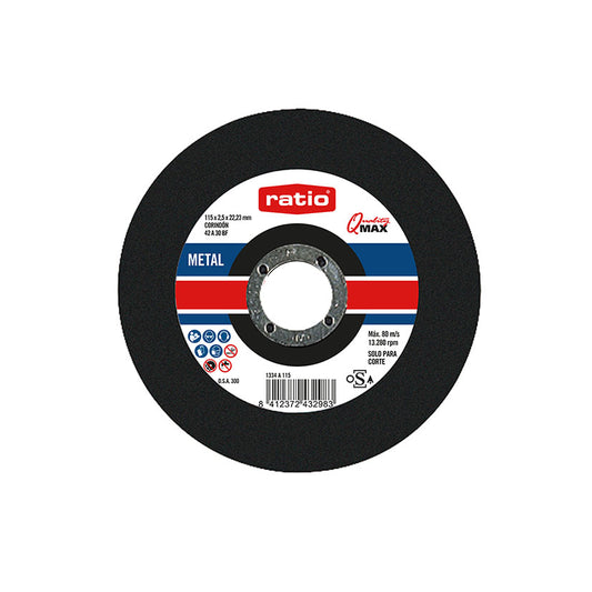 DISCO CORTE METAL 115X2.5X22 RATIO