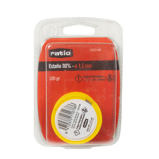 ESTAÑO BOB.30% 1,5MM.100 GR.
