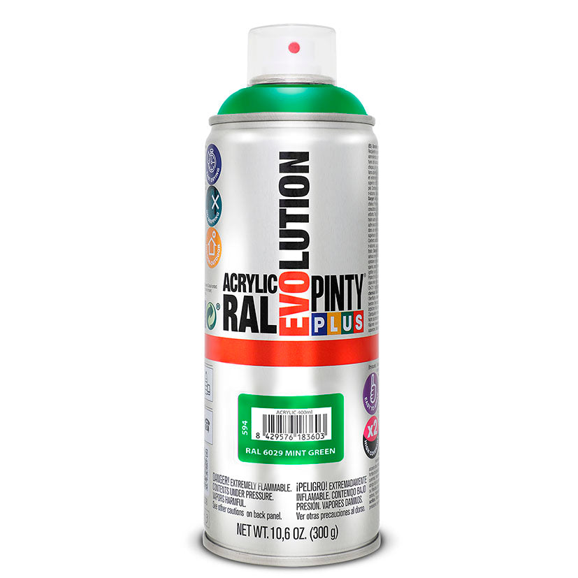 PINTURA SPRAY ACRILICA VERDE MENTA 400ML