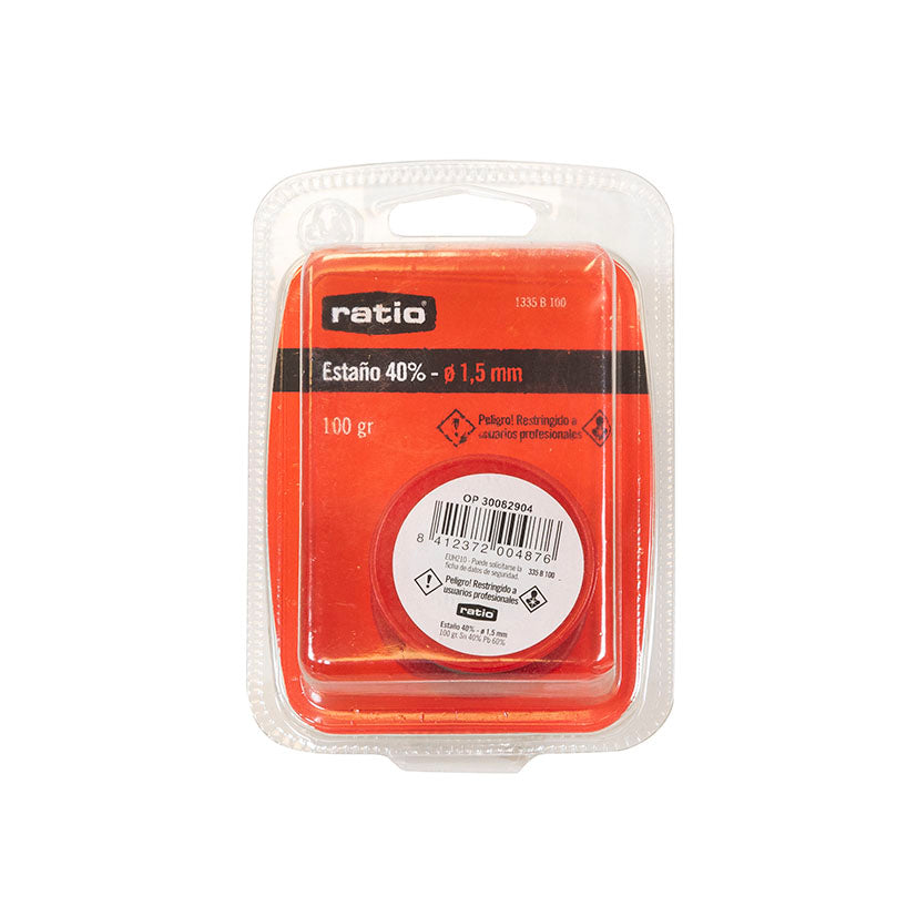 ESTAÑO BOB.40% 1,5MM.100GR.