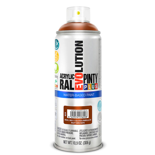 PINTURA SPRAY BASE AGUA MARRON 400ML