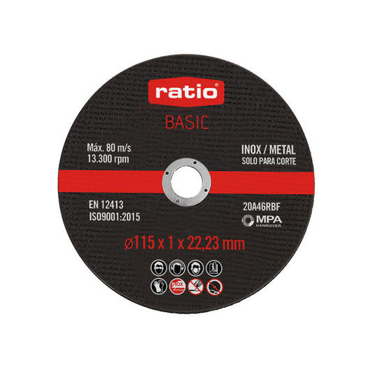 LATA 10 DISCOS CORTE AB.INOX.BASIC 115MM