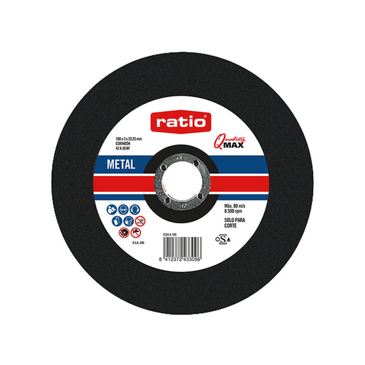 DISCO CORTE METAL 180X3X22   RATIO