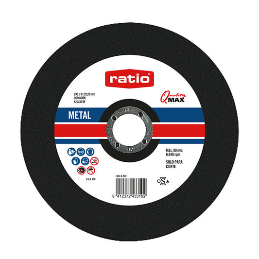 DISCO CORTE METAL 230X3X22   RATIO