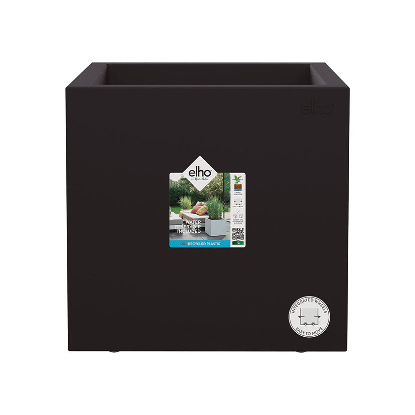 MACETA CUBO 40 CM. NEGRO