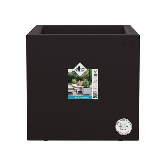 MACETA CUBO 40 CM. NEGRO