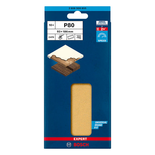 PAPEL LIJA ORBIT.C470 93X186MM 8P G80X10
