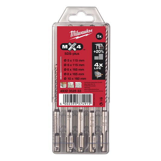 BROCA SDS-PLUS MX4 JGO.5  MILWAUKEE