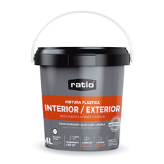 Pintura plástica interior-exterior RATIO4 L
