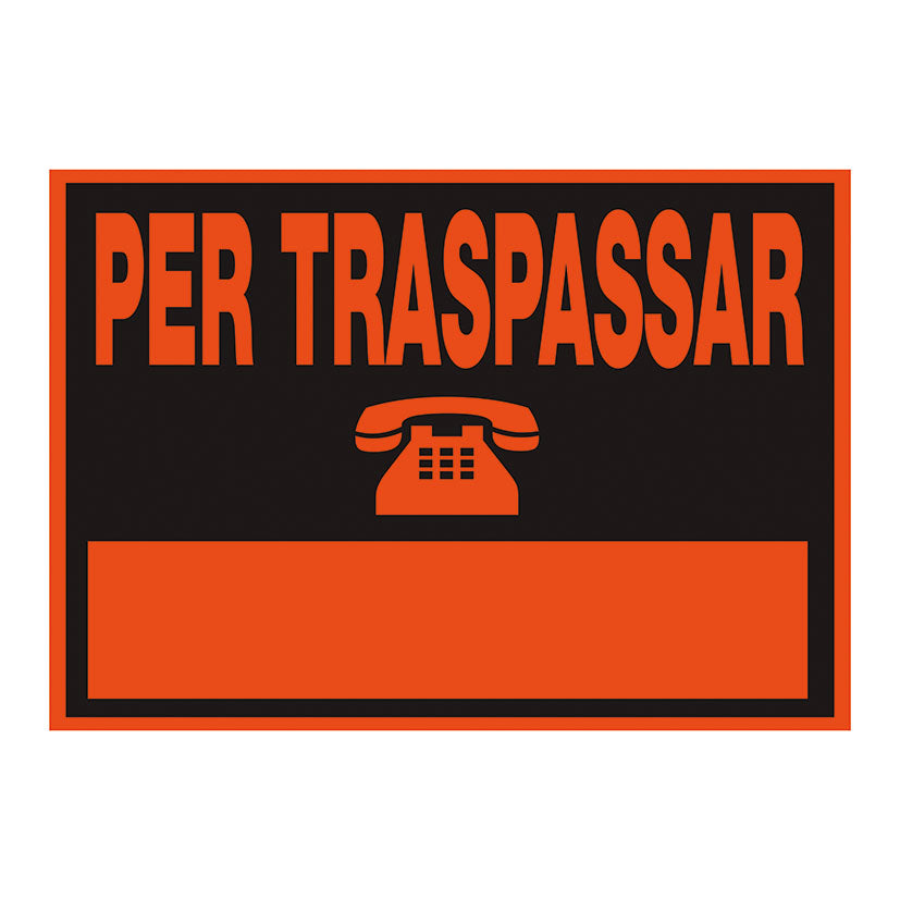 SEÑAL 500X350MM. ADH. PER TRASPASSAR