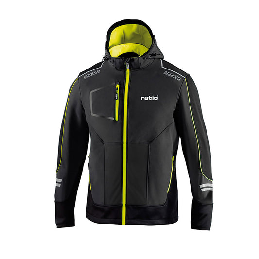 SOFT-SHELL GRIS/AMARILLO TALLA M