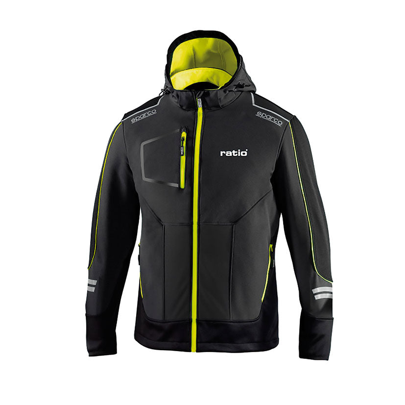 SOFT-SHELL GRIS/AMARILLO TALLA XL