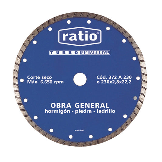 DISCO TURBO UNIVERSAL 230 MM.RATIO