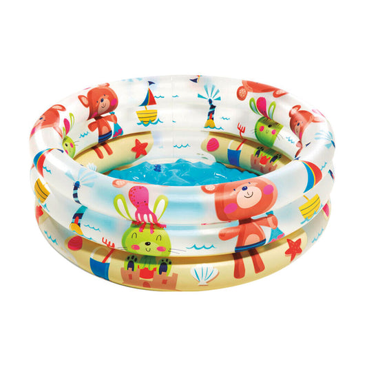 PISCINA BEBE DINO  3 ANILLAS 61x22CM