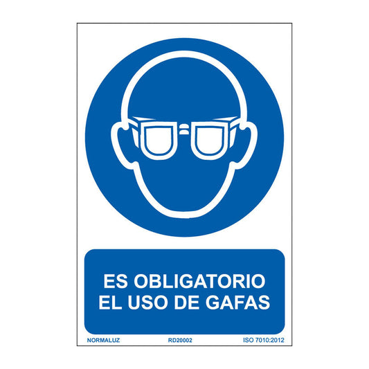 SEÑAL OBLIG EL USO DE GAFAS  210X300MM