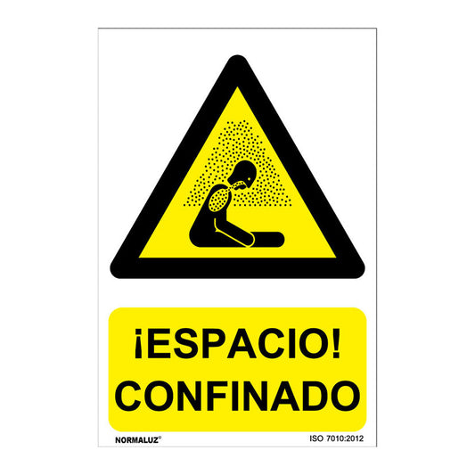 SEÑAL PELIG ESPACIO CONFINADO 210X300MM