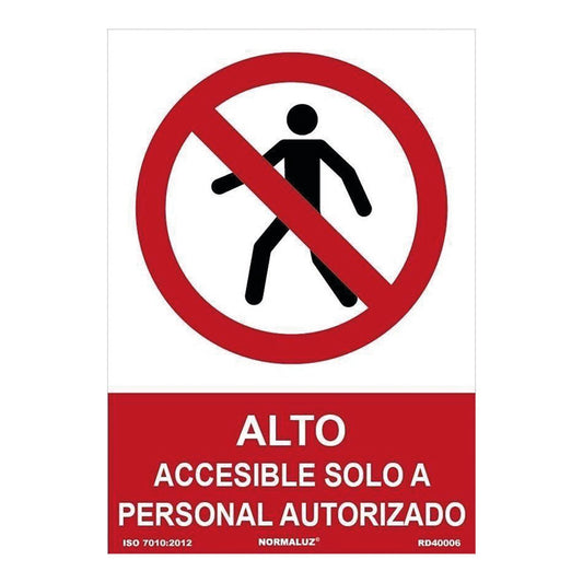 SEÑAL PROHI ALTO PERS. AUTORI. 210X300MM