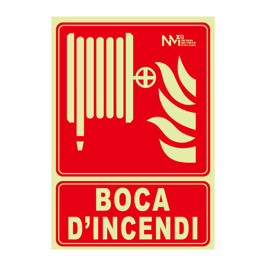 SEÑAL BOCA D'INCENDI PVC 0,7mm 210X300mm