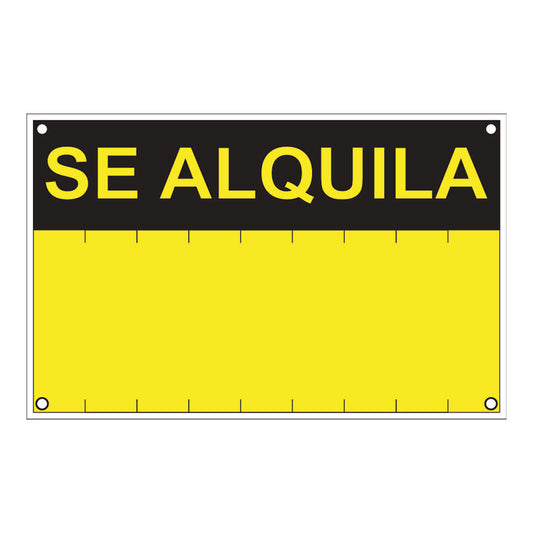SEÑAL SE ALQUILA  PVC 0,4mm AMARILLO