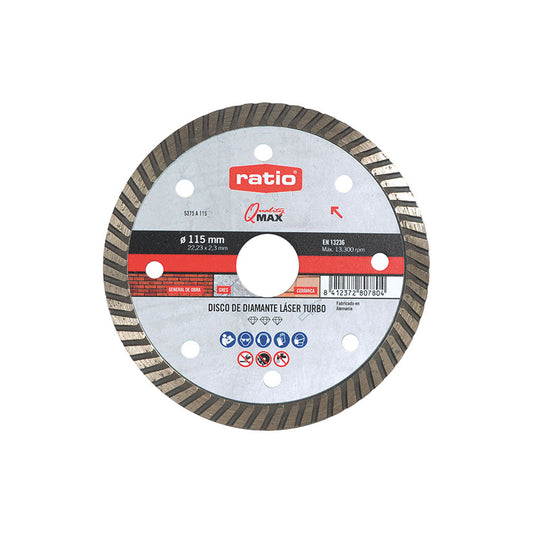 DISCO DIAMANTE TURBO MAT.DUROS 115MM.