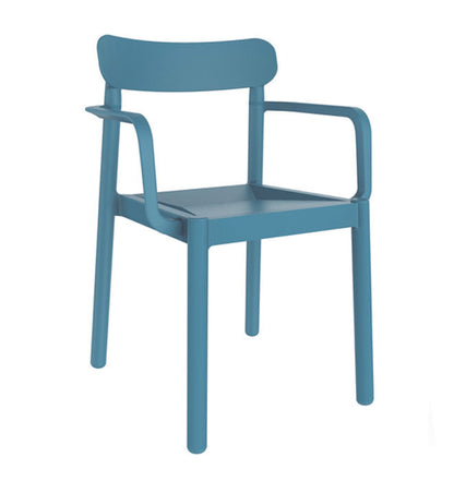 SILLA CON BRAZOS AZUL RETRO ELBA