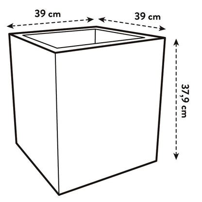 Jardinera decorativa ELHO Cubo 40x39 cm Negro