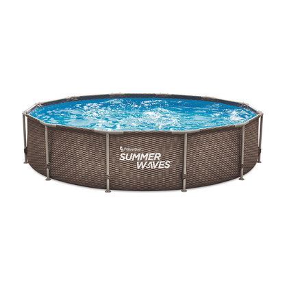 Piscina tubular imitación ratán Summer Waves 305x76 cm con depuradora
