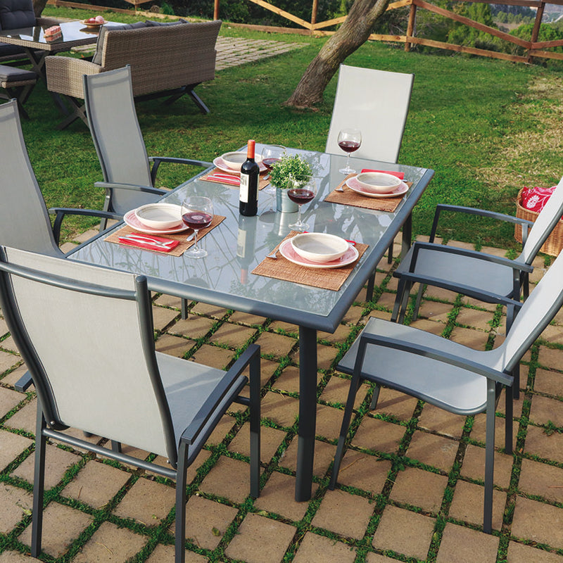 Mesa para jardín Capri 150x90xh.72 cm