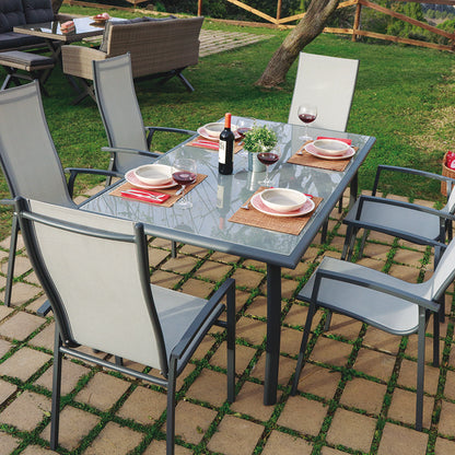 SILLÓN ALTO CAPRI  ALUMINIO ANTRACITA